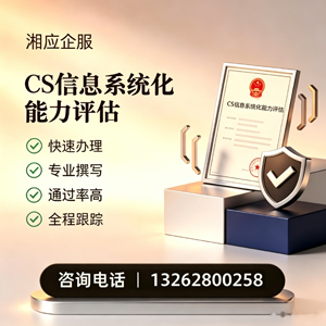 南昌CS信息系统化能力评估申报服务